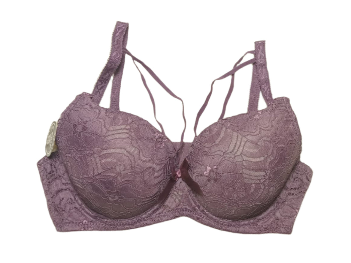 Floral Padded Net Bra
