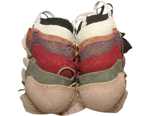 Floral Padded Net Bra
