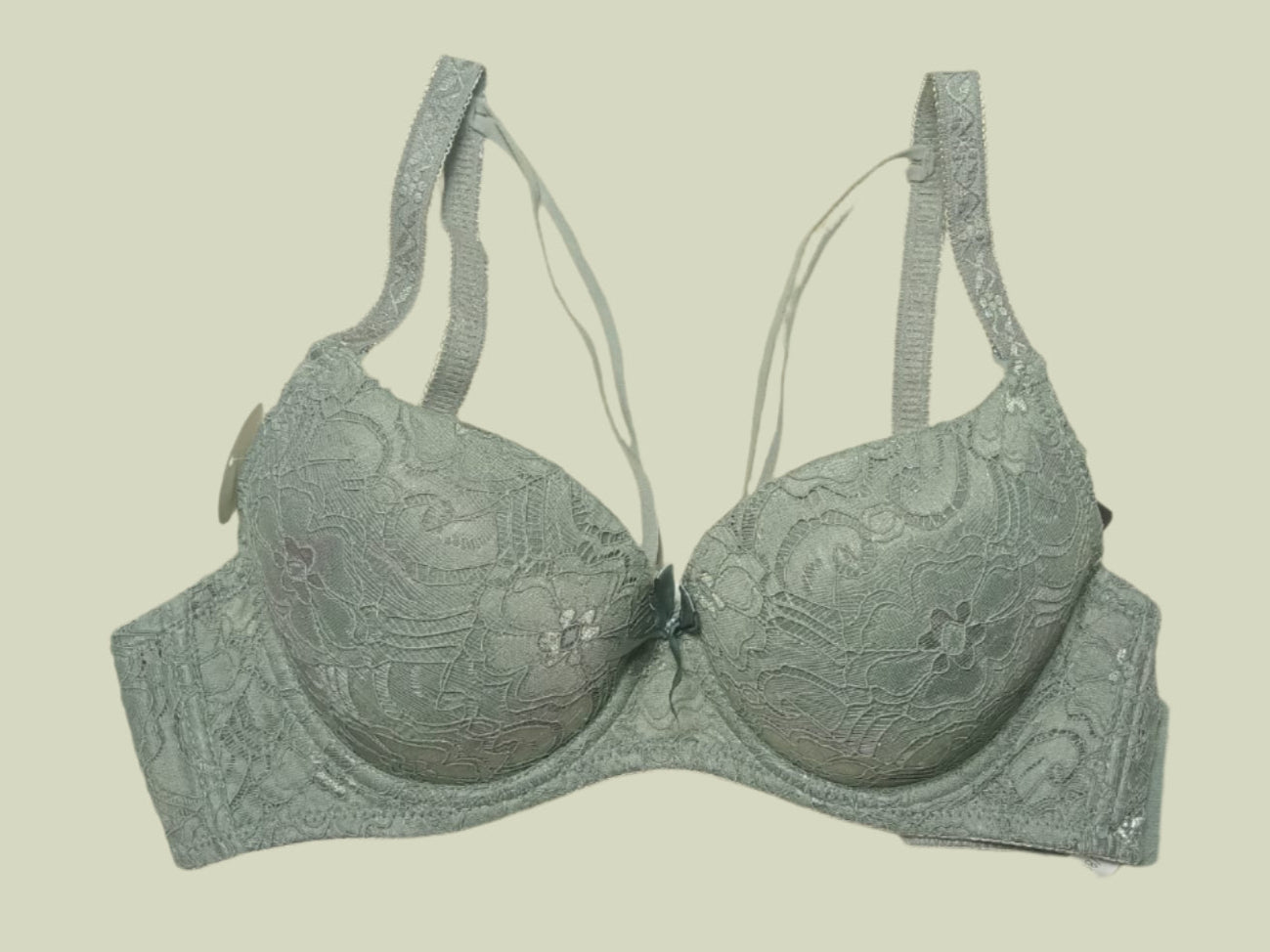 Floral Padded Net Bra